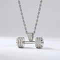 Diamond Dumbbell Necklace