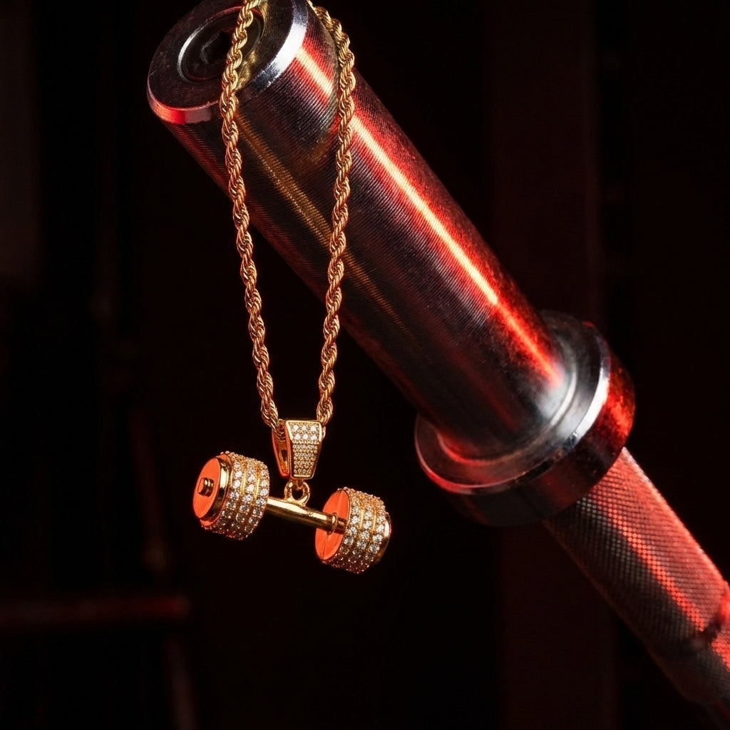 Diamond Dumbbell Necklace