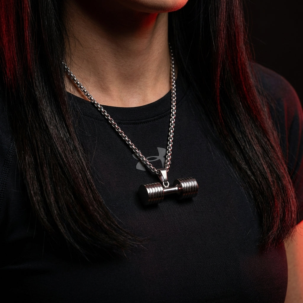 Aesthetic Dumbbell Necklace